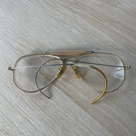 Vintage B&L Ray-Ban Outdoorsman Sunglasses READ Gold FRAMES ONLY 58-14 - Picture 6 of 6